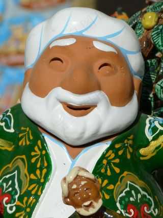 泥人像，乌兹别克斯坦，陶瓷，陶器，纪念品