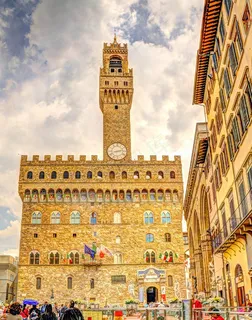 佛罗伦萨，意大利，人，广场，广场，夏天，城市