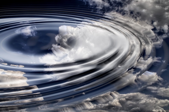 云，波，水，圆环，圆，波浪圈