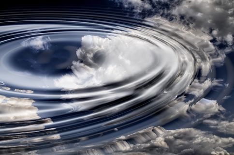 云，波，水，圆环，圆，波浪圈