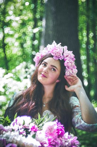 女孩，鲜花，春天，花，罚款，美女，肖像