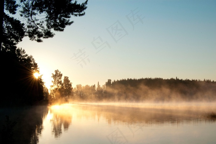 水，日出，Dis，Morgendis