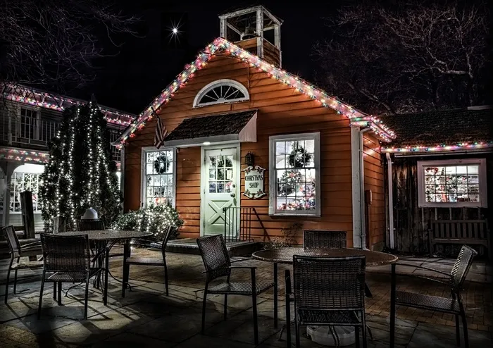 圣诞节，机舱，度假村，明星，假期，冬季，季节