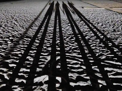 沙，海滩，阴影，长，暮光之城，侧影