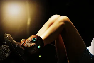 靴子，皮革，腿，女性，时尚，鞋类