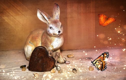 野兔，Dekohase，石长谷，心，木心