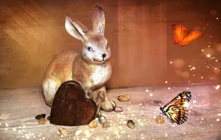 野兔，Dekohase，石长谷，心，木心