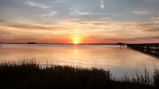 日落，倒影，水，天空，夏天，自然，黄昏