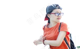 美丽，图像，亚洲，中国，猫，眼镜，女人