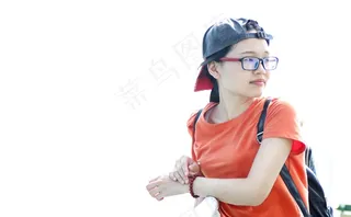 美丽，图像，亚洲，中国，猫，眼镜，女人