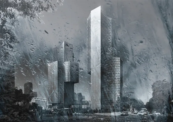 数字艺术，城市，城市，城市，摩天大楼，建筑