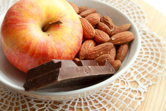 苹果，杏仁，巧克力，成分，食品