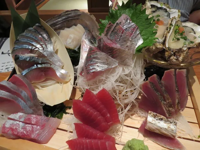生鱼片，食品，居酒屋，料理，膳食，盘子，拼盘
