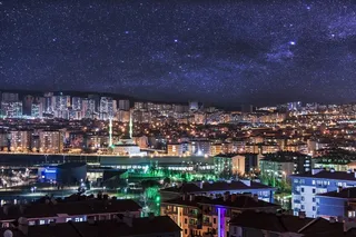 操作，天空，概述，夜晚，灯光