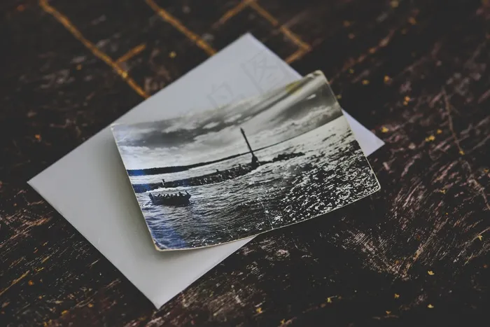 旧，复古，明信片，黑白，黑白，假期