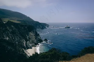 海岸，海岸，海岸线，悬崖，山，岩石，沧海