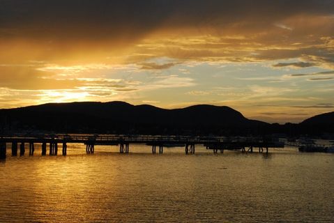 海岸，码头，海洋，日落，景观，海，海岸