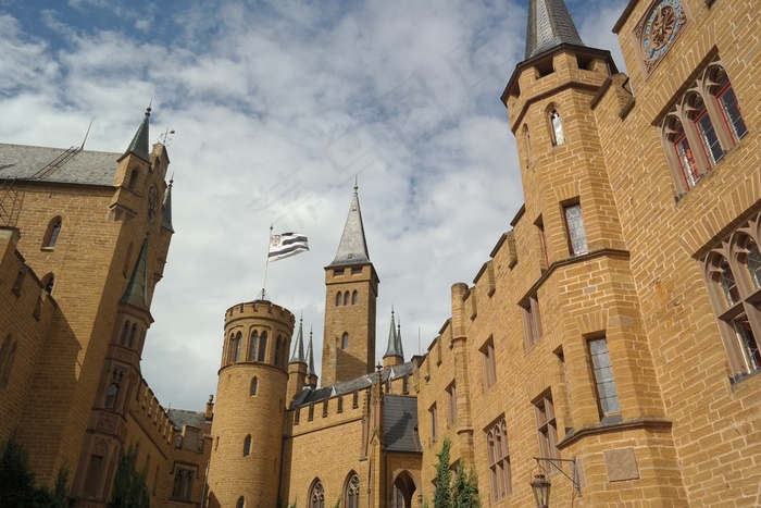 城堡，堡垒，庭院，霍亨索伦