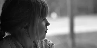 儿童，女孩，脸，视图，周到