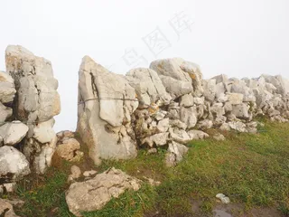 干石墙，墙体，通道，石墙，Creux Du Van