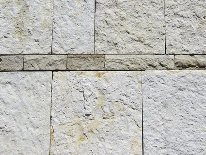 石灰石块，石头，石灰石，墙，岩