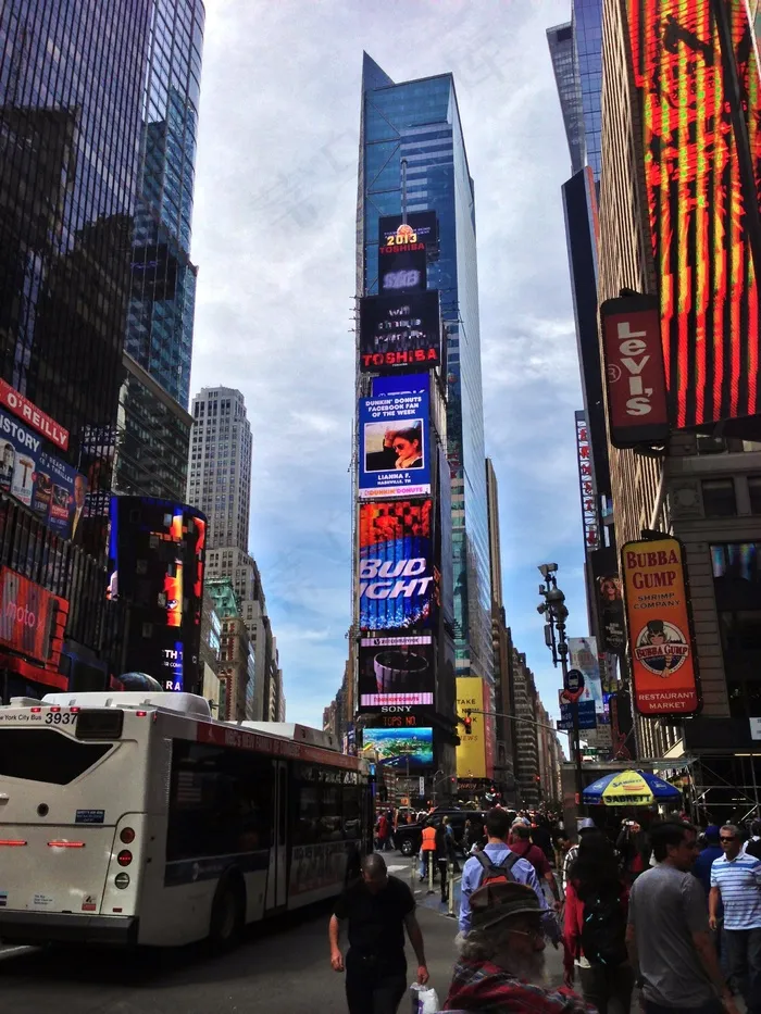 时代广场，纽约市，纽约，建筑，天际线