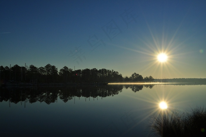 日出，阳光，户外，剪影，黎明，黄昏，沧海