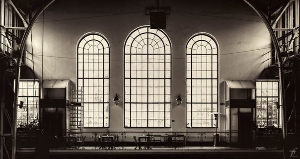 建筑，建筑，工业，城市，室内