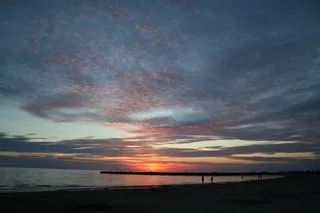 天空，海洋，日落，云，天气