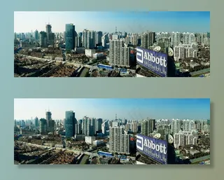 全景图，上海，大城市，中国，建筑物