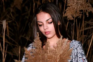 女孩，芦苇，野生，美