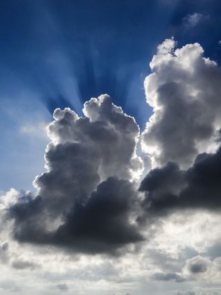 天空，云，光，美丽，阳光，自然