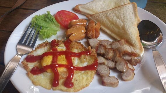 自制，早餐，健康，膳食，面包，食品