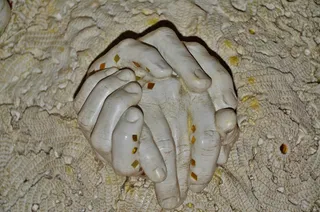 手，石头，雕刻，架构，老，雕刻