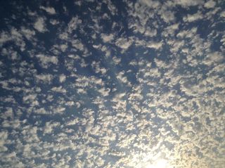 天空，日落，云团，夏天，天气，气氛，太阳