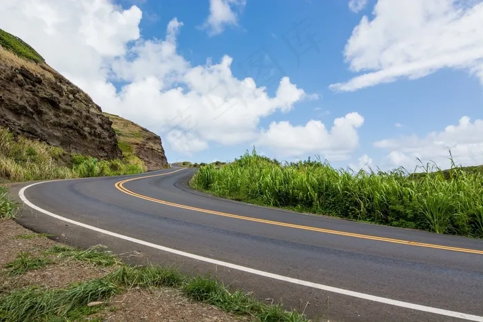 道路，天空，山丘，公路，沥青，驱动器，速度