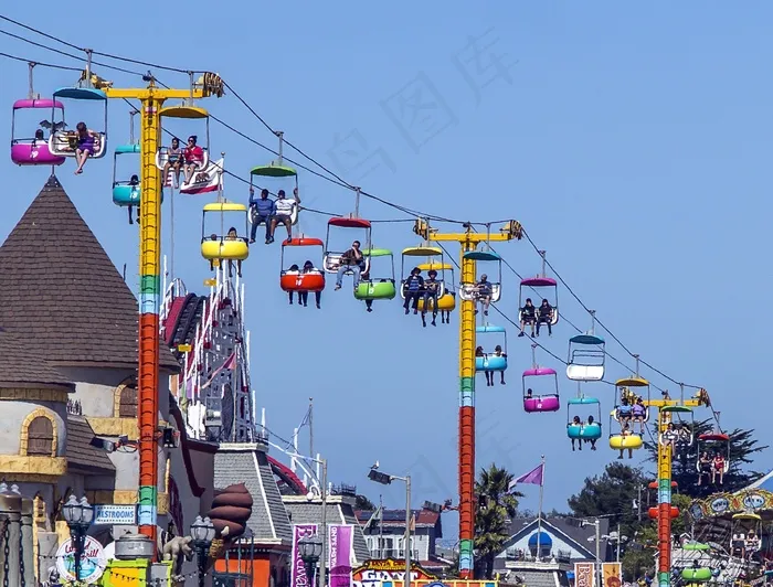 升降椅，公园，娱乐，乐趣，夏天，骑