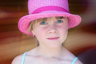 人，人类，儿童，女孩，帽子，脸，肖像，关闭