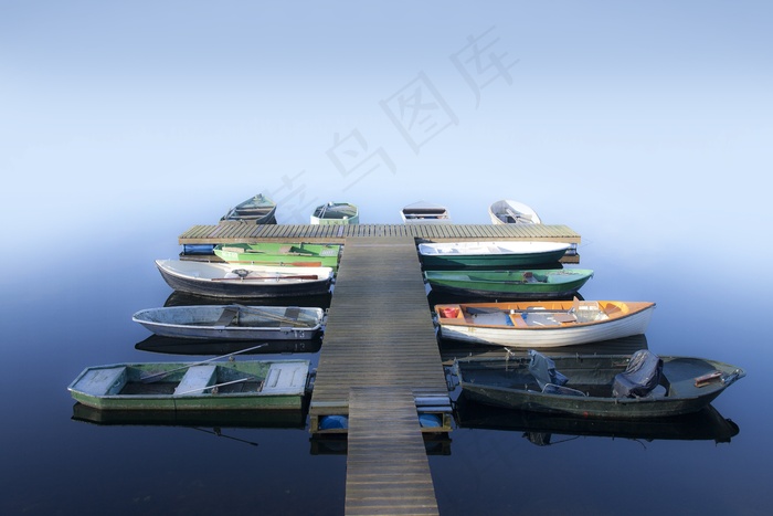 船，湖，沉默，水，划艇，鱼