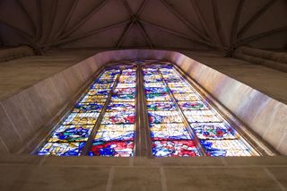 乌尔姆，明斯特，建筑，教堂，窗户从下面看