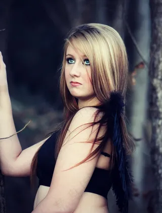 女孩，年轻，漂亮，脸，表情，性感，华丽