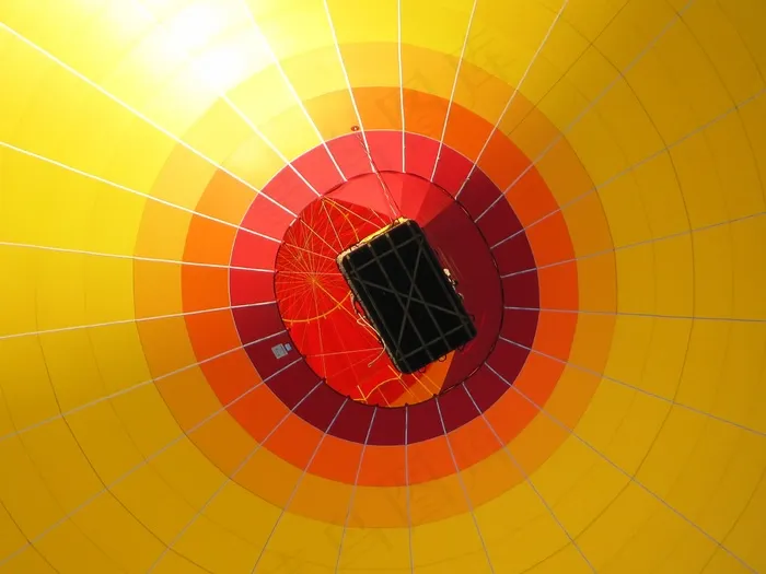 乘坐热气球，热气球，气球，空气