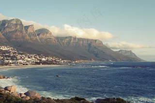 海洋,壁纸,巡洋舰,山峦,湖泊,海山海洋村