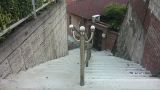 首尔，城市，灰色，大韩民国，楼梯