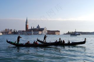 威尼斯，意大利，吊船，桥，拉古纳，海，岛