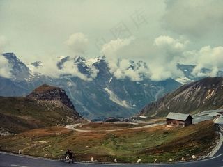 阿尔卑斯山，道路，通过，曲线，景观，山，自然
