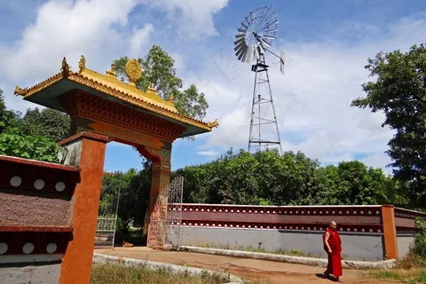 风车,风力发电,藏族聚落,大门,华丽 风车,风力发电,藏族聚落,大门,华丽