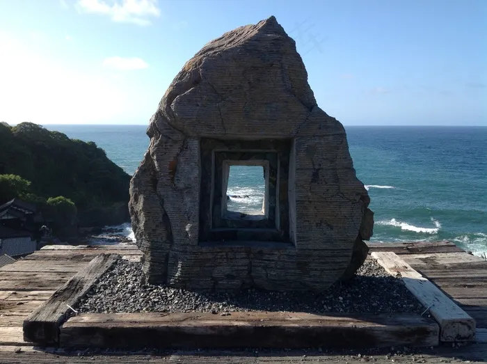 日本海，现代雕塑，风景