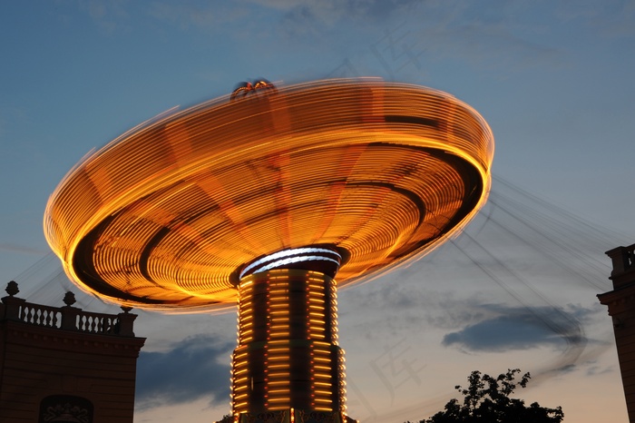 城市，灯光，反射，长时间曝光