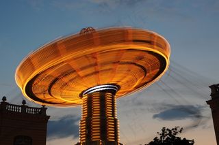 城市，灯光，反射，长时间曝光